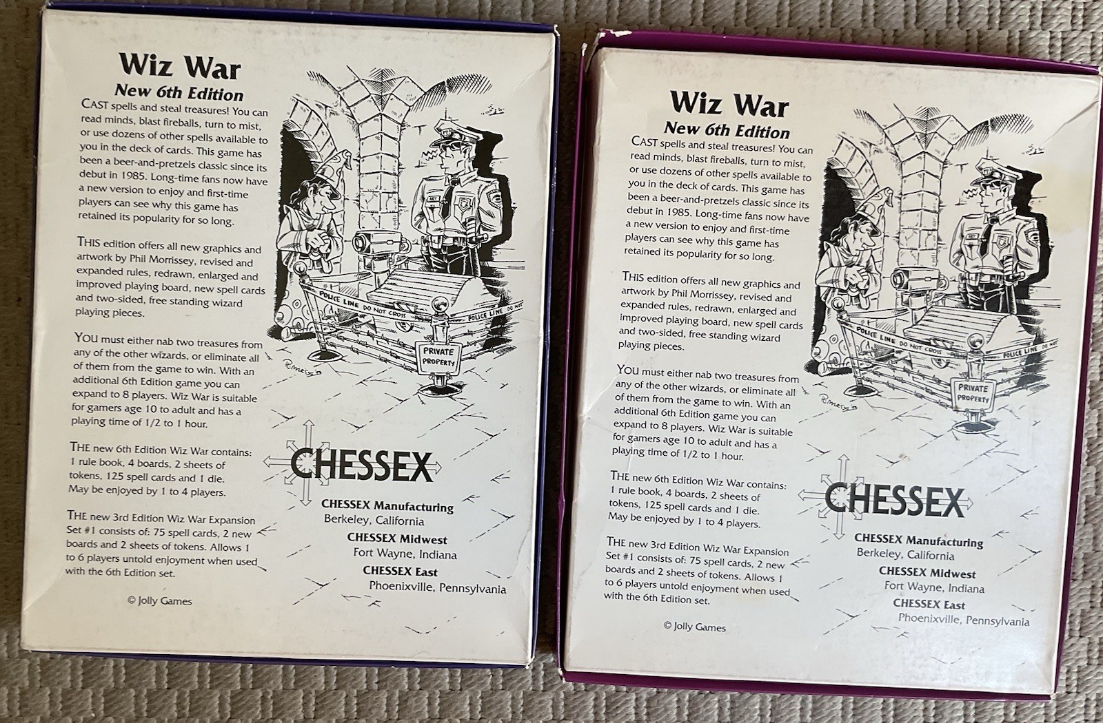 Wiz War + Expansion #1 , 6th Edition, 1993 Chessex Game, Lot 2 Games ,7000, 7001