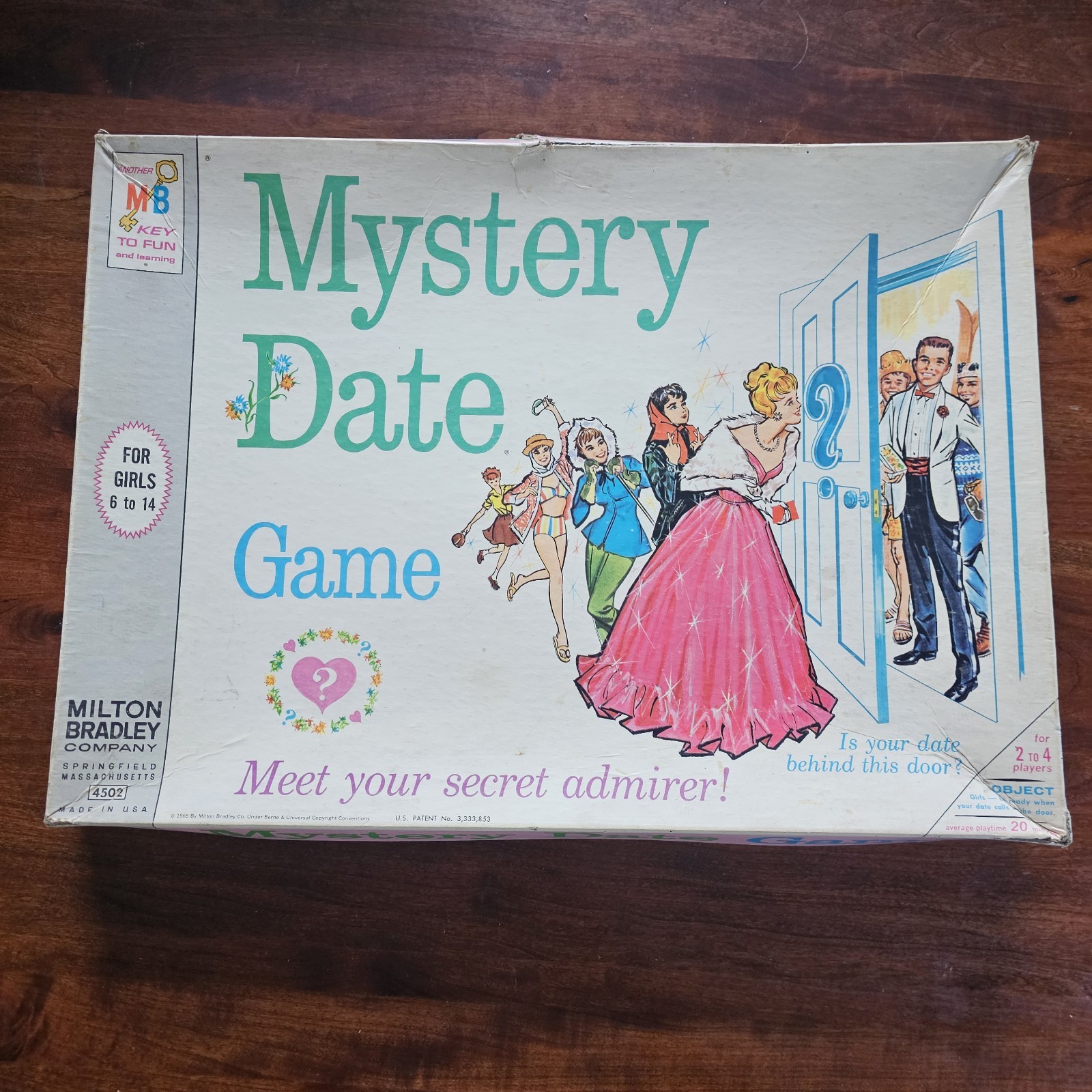 1965 MYSTERY DATE Vintage Original Version Board Game MILTON BRADLEY USA