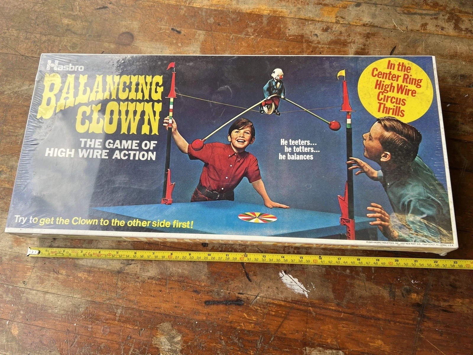 NOS New in Box Hasbro Balancing Clown Game 1969 High Wire Action Vintage