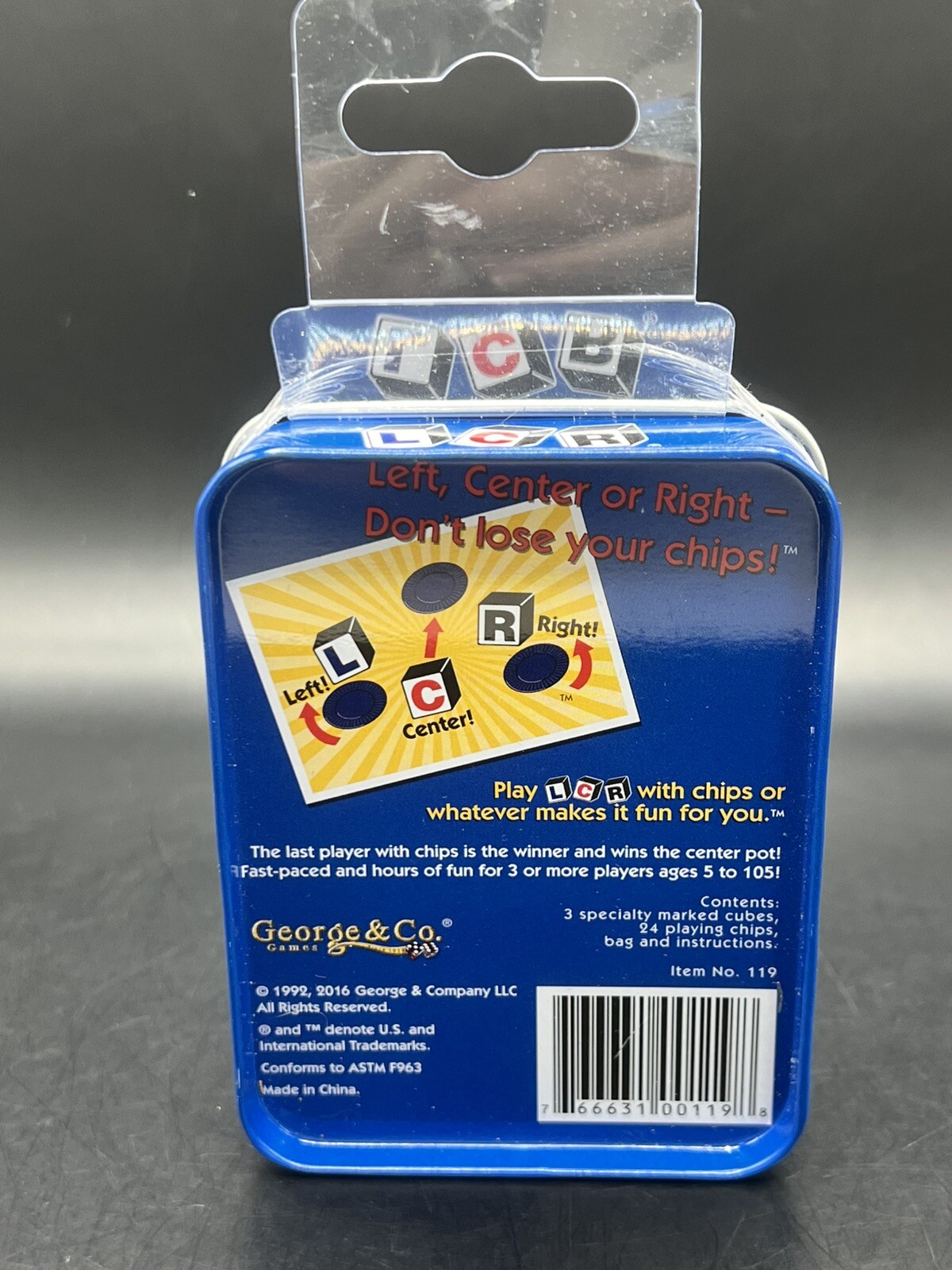 George and Company LCR Left Center Right Dice Game Factory Sealed