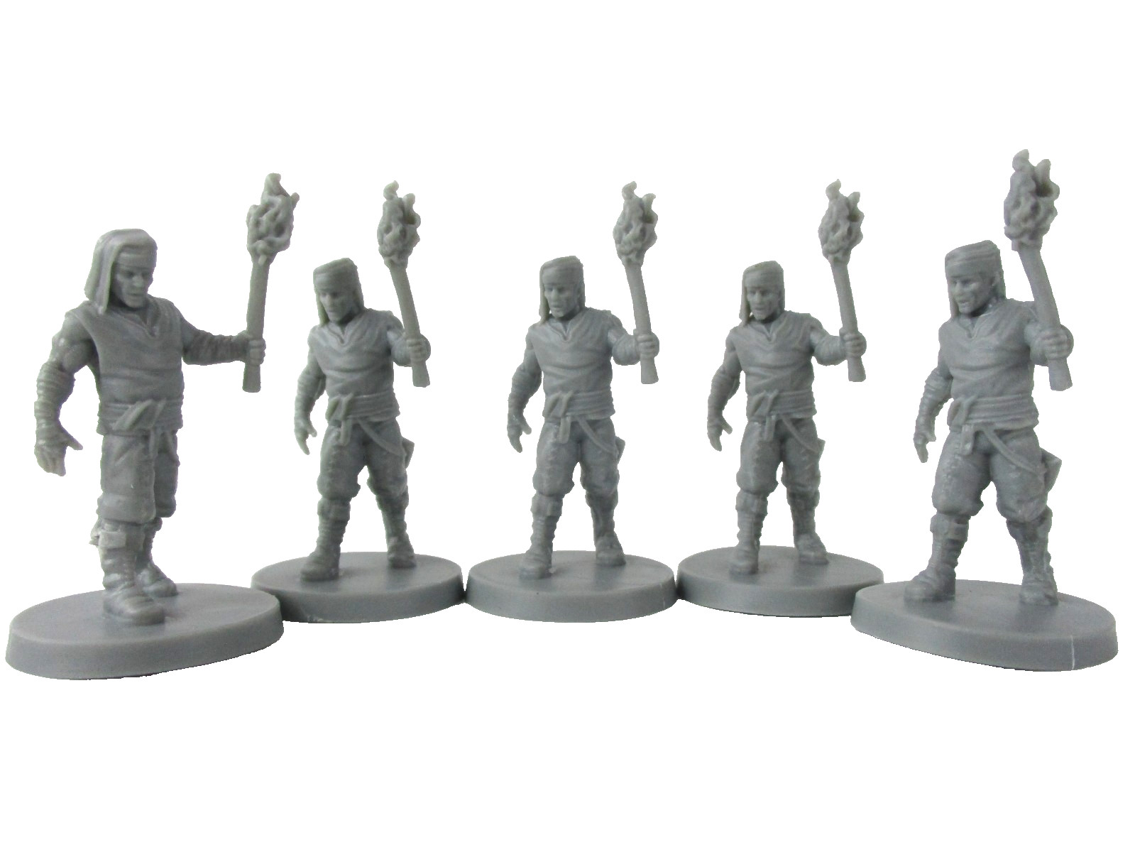 Conan & Mythic Battles: Pantheon 5x MALE VILLAGER Minis & Cards NEW!!