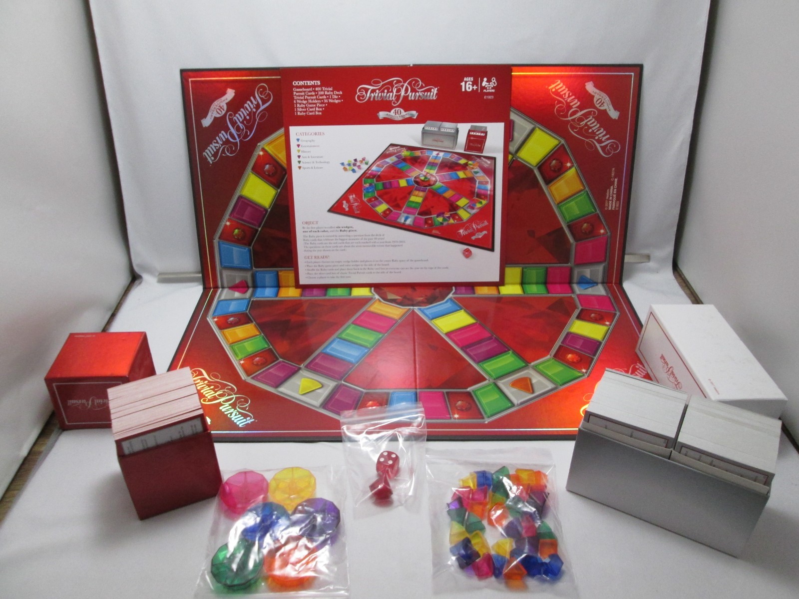 Hasbro Trivial Pursuit 40th Anniversary Ruby Edition Game Board