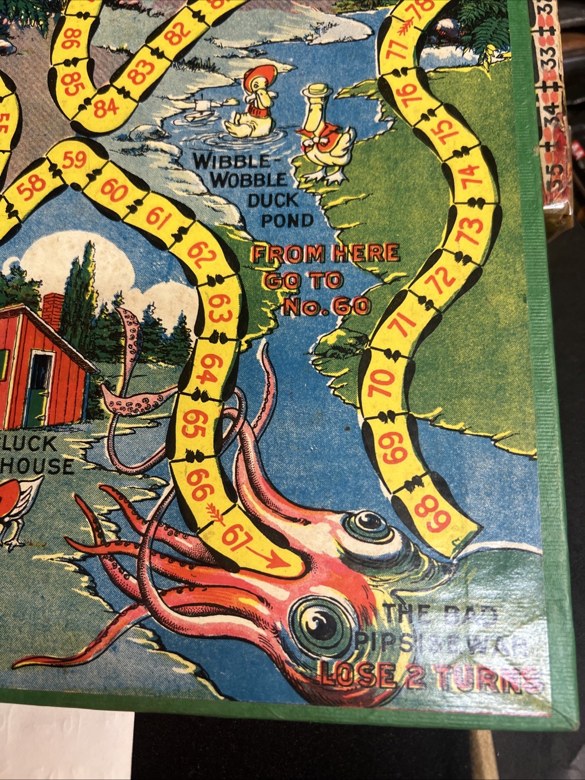 Uncle Wiggly Board Game in Box Milton Bradley 1937 Early Version #4829 w Cards