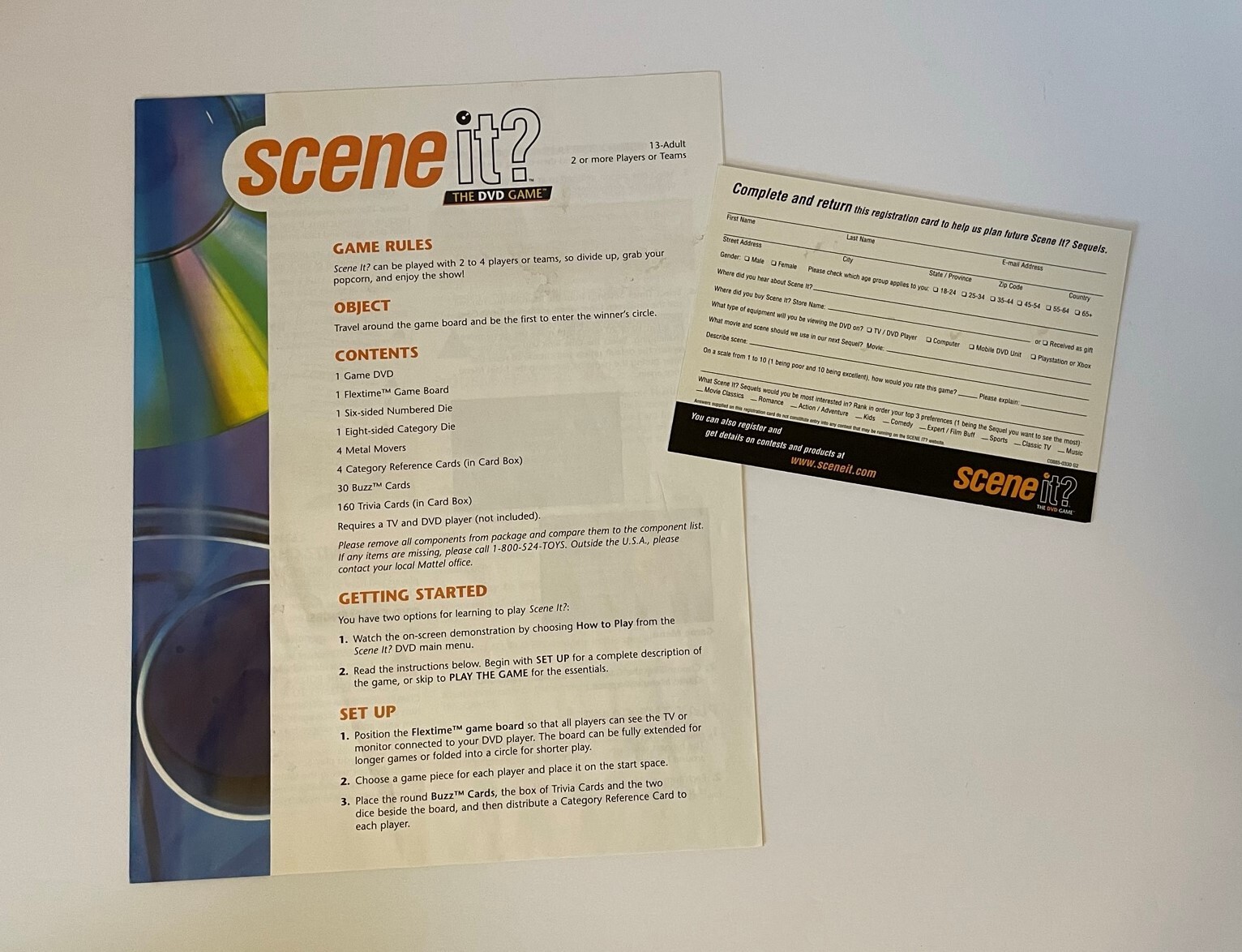 Scene It? The Movie Trivia DVD Board Game 2003 Age 13 – Adult 2 or More Players