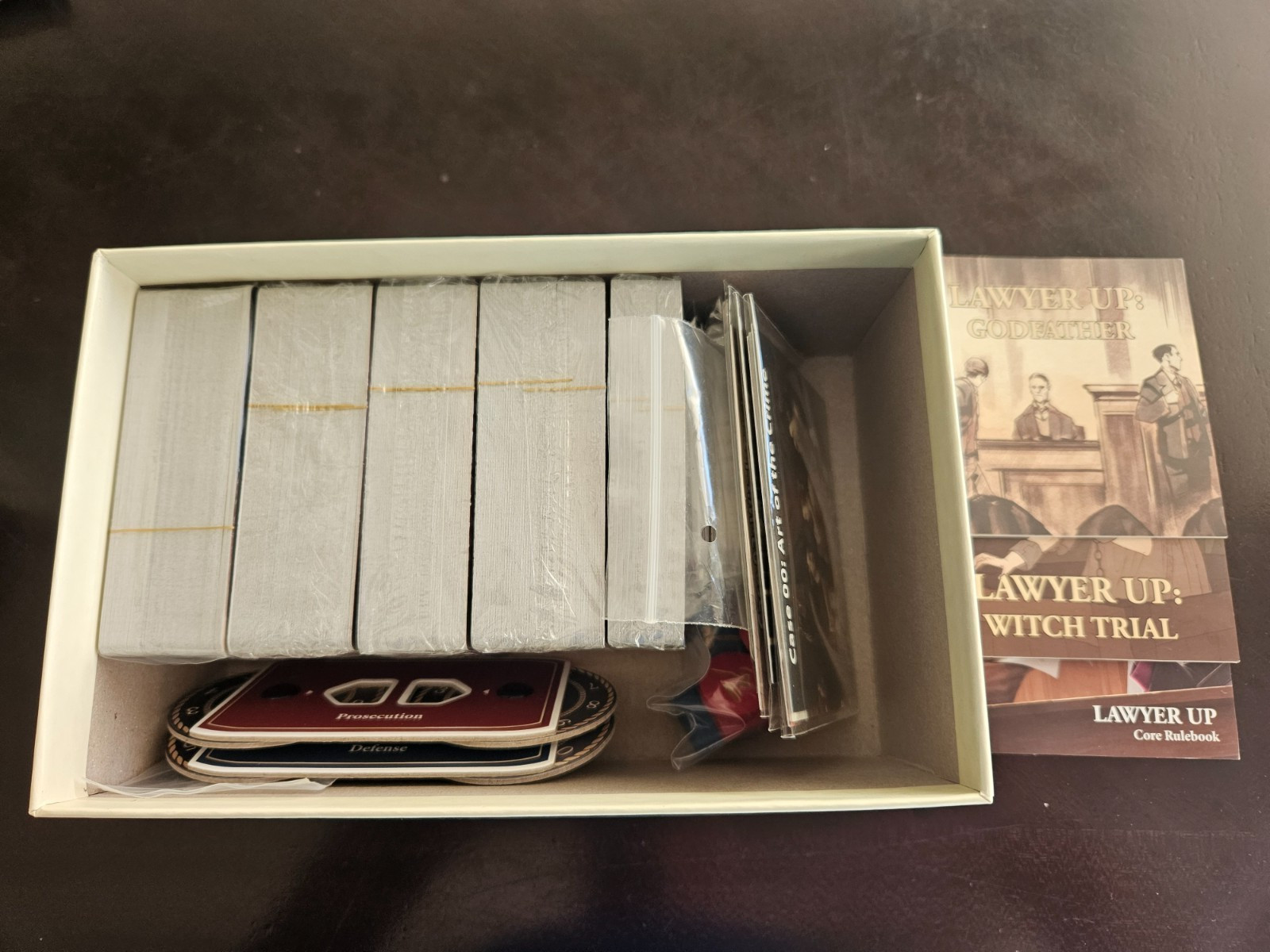 Lot Lawyer Up & Expansions Board Game -Complete, NEW- Godfather Witch Trial