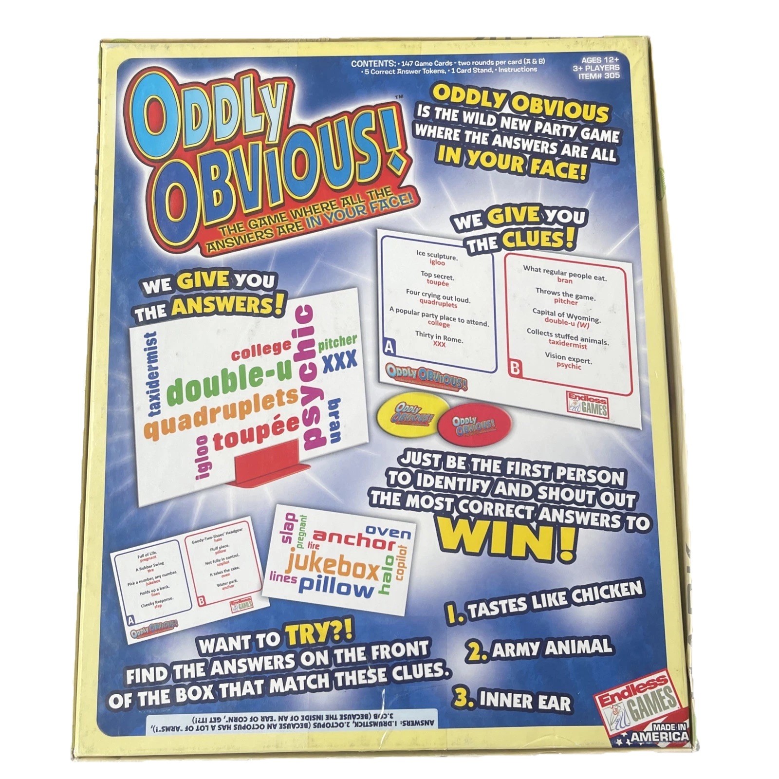 Oddly Obvious by Endless Games Party Family Trivia Guessing Game YourTurnGames