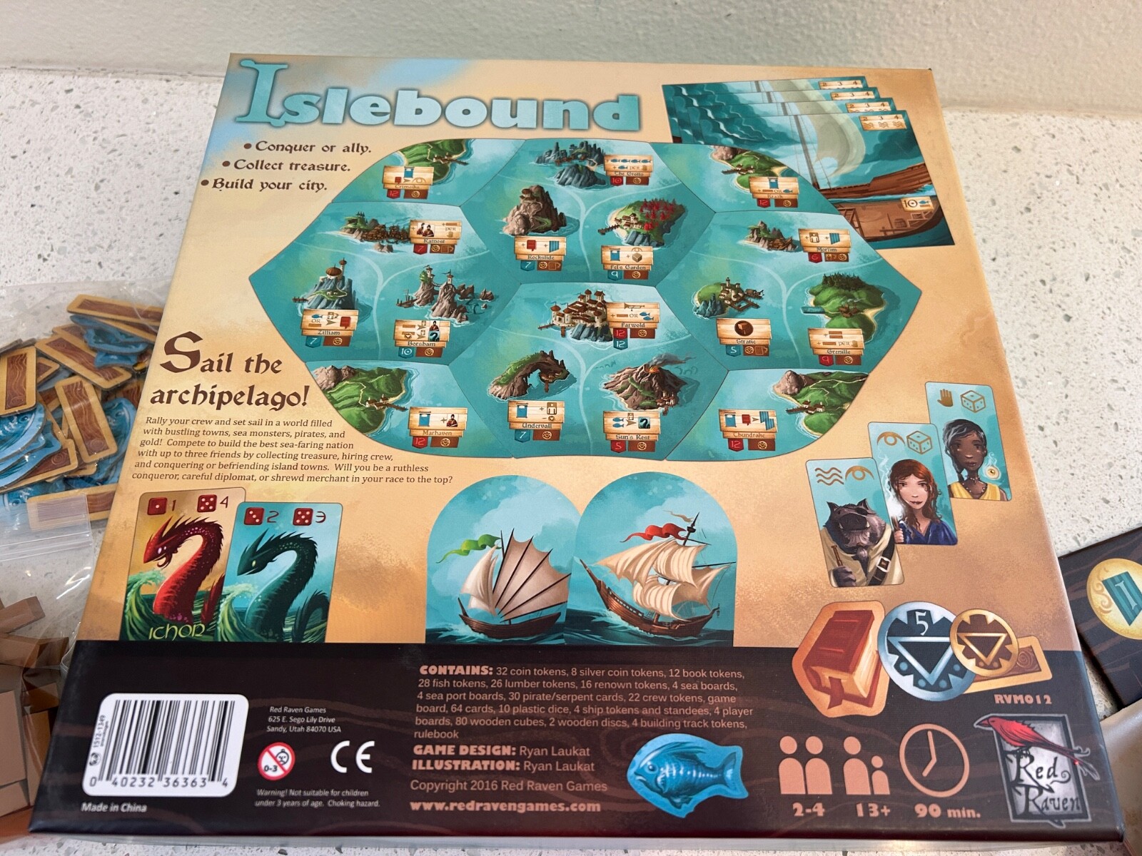 ISLEBOUND – Red Raven Games – Deluxe Strategy Board Game – Complete & NICE!