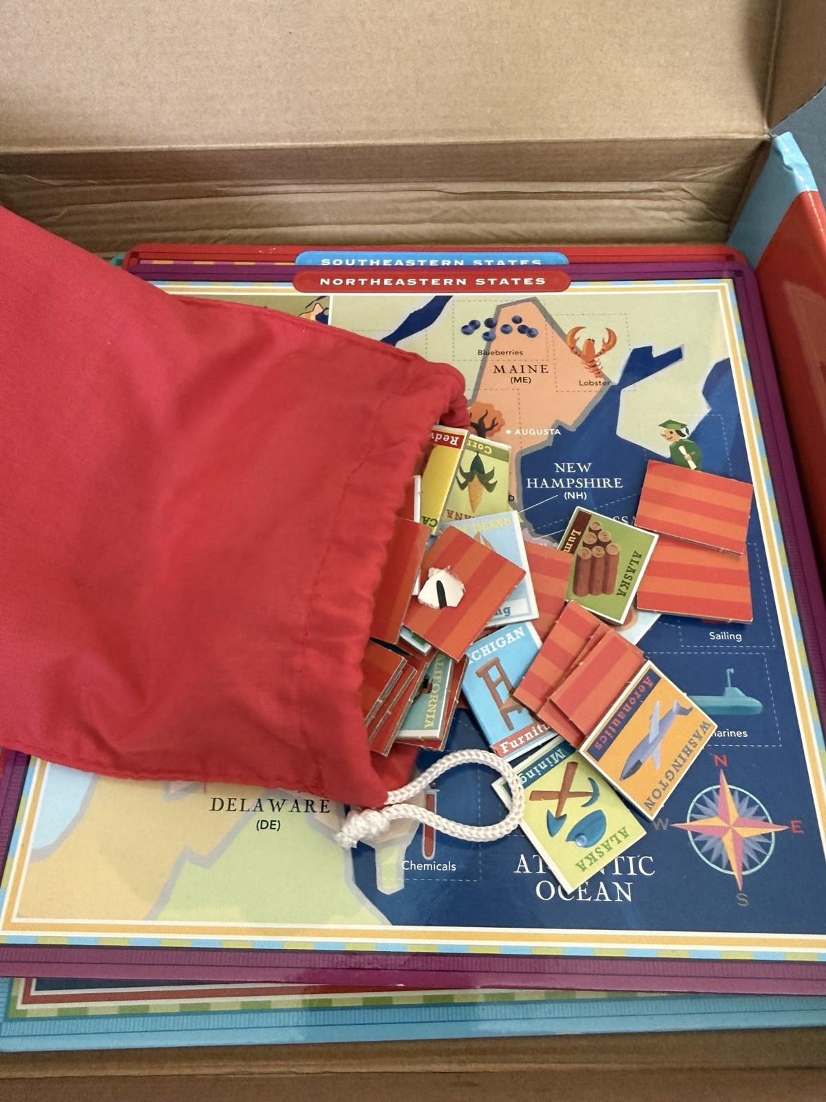 United States Geography Bingo Board Game Age 5+