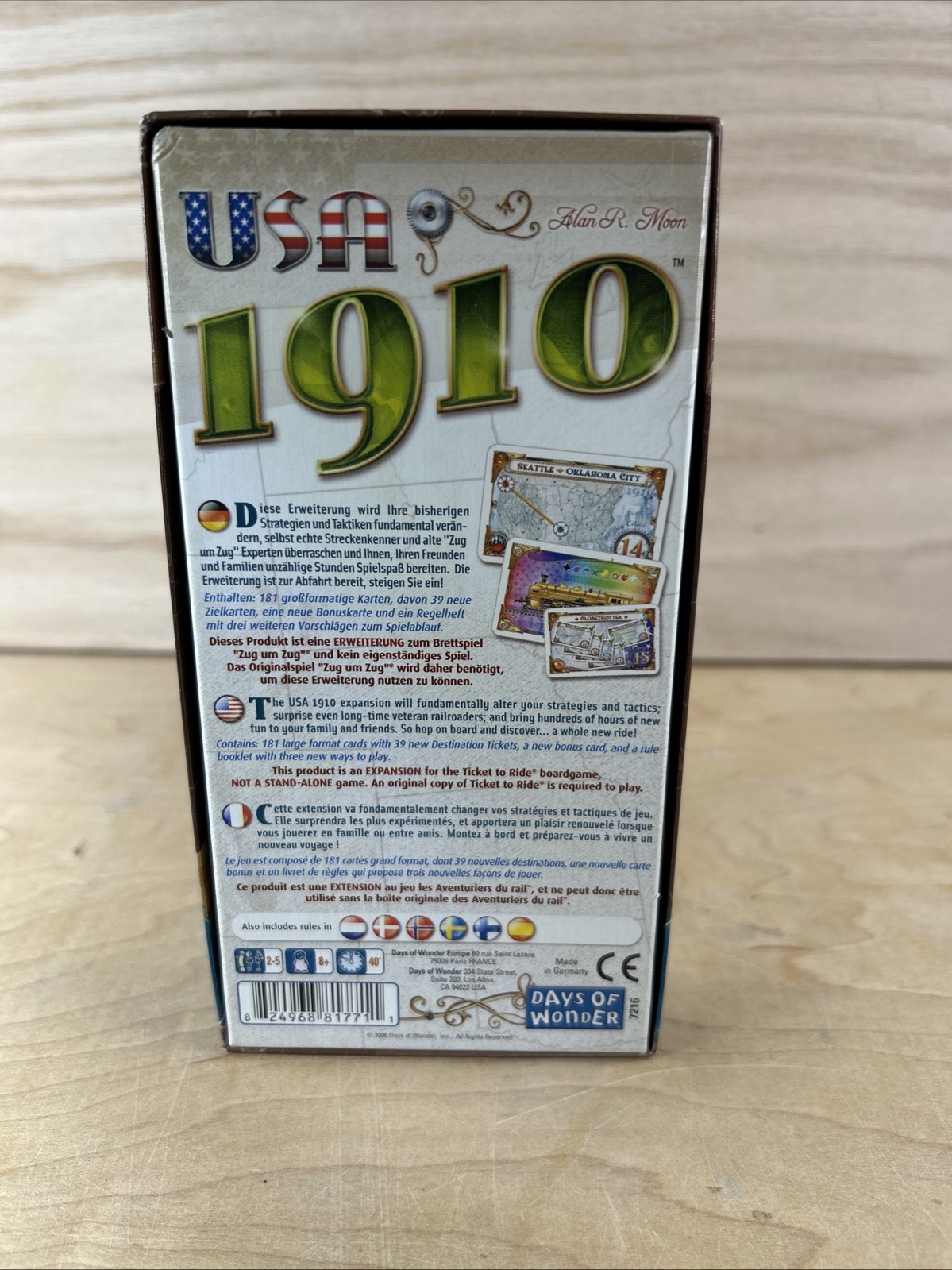 Days of Wonder Ticket To Ride by Alan R. Moon Train Adventure Board Game Plus