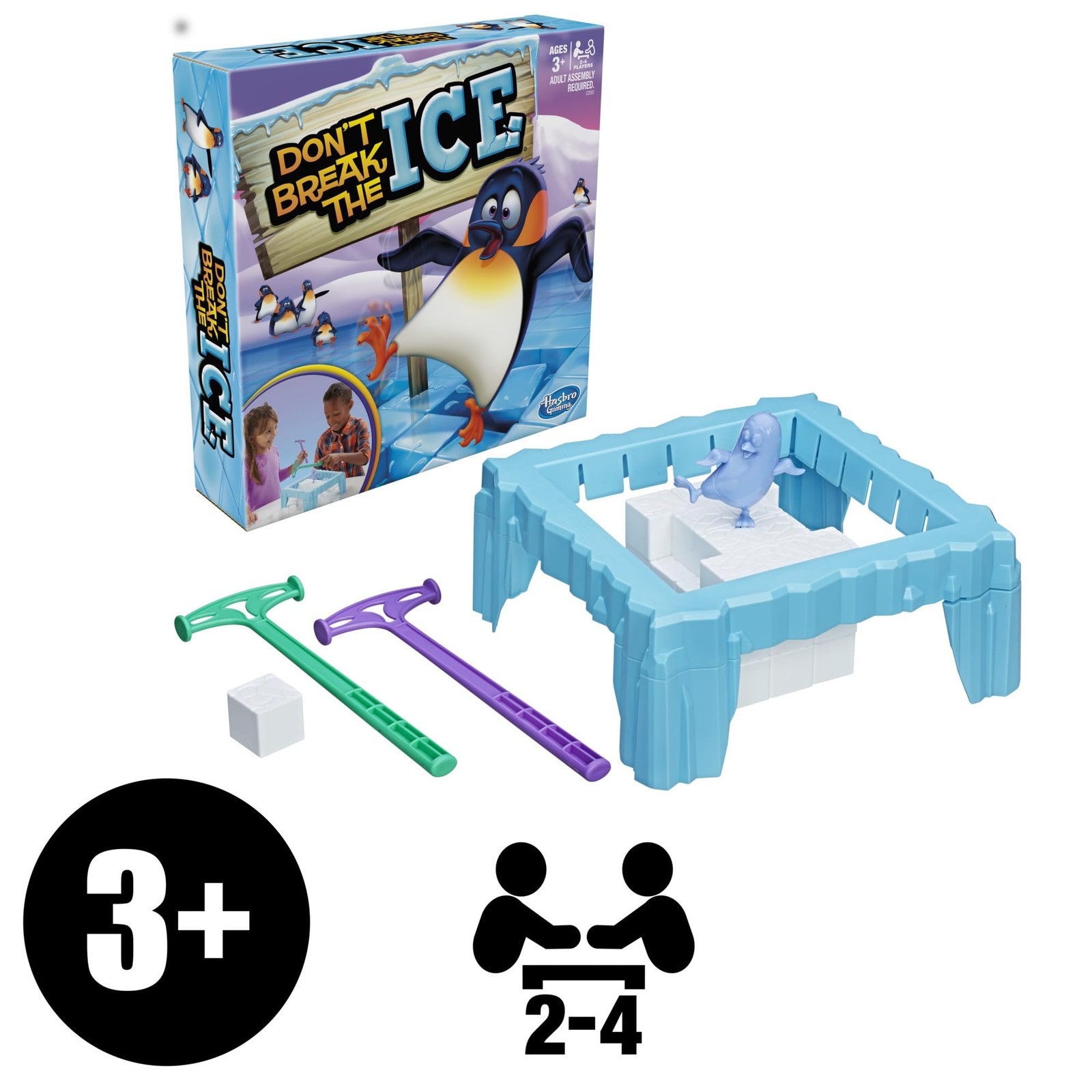 Hasbro Dont Break The Ice Game, Classic Version for Ages 3+ Years, 2-4 Players