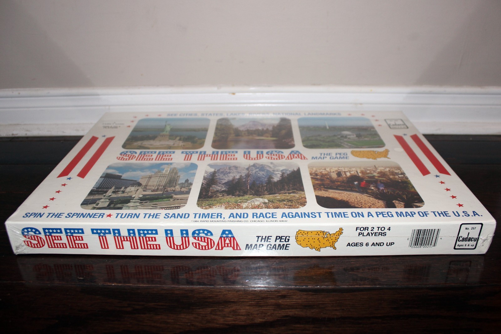 sealed 1984 vintage SEE THE USA The Peg Map Game Cadaco geography Americana #257
