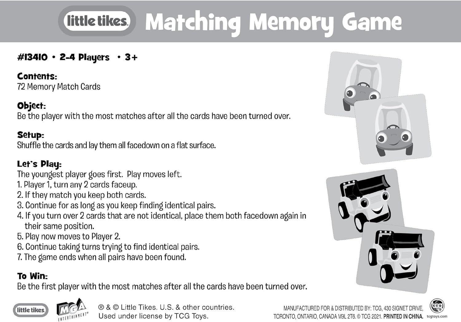 Little Tikes Memory Card Game For Kids Fun Learning And Matching Skills