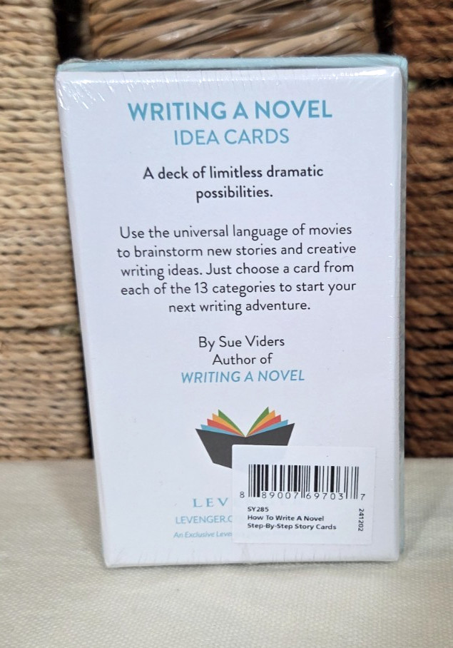 NIB Levenger Writing a Novel Idea Cards Brainstorming Story Game Sue Viders New