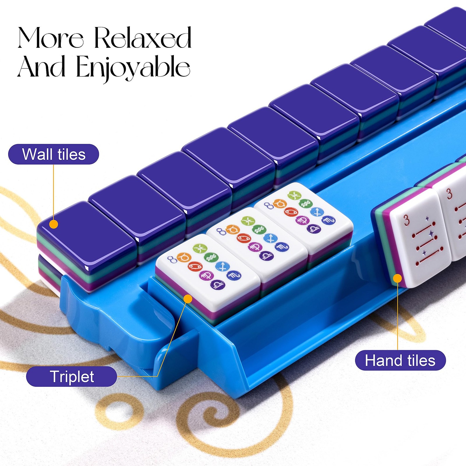 Topmahjing American Mahjong Tile Set – 160 Acrylic Tiles with 4 All-in-One Ma…