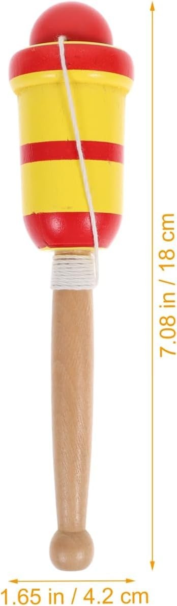 Wooden Catch Ball, Retro Toys – No Batteries Required, Fun for Unisex Children