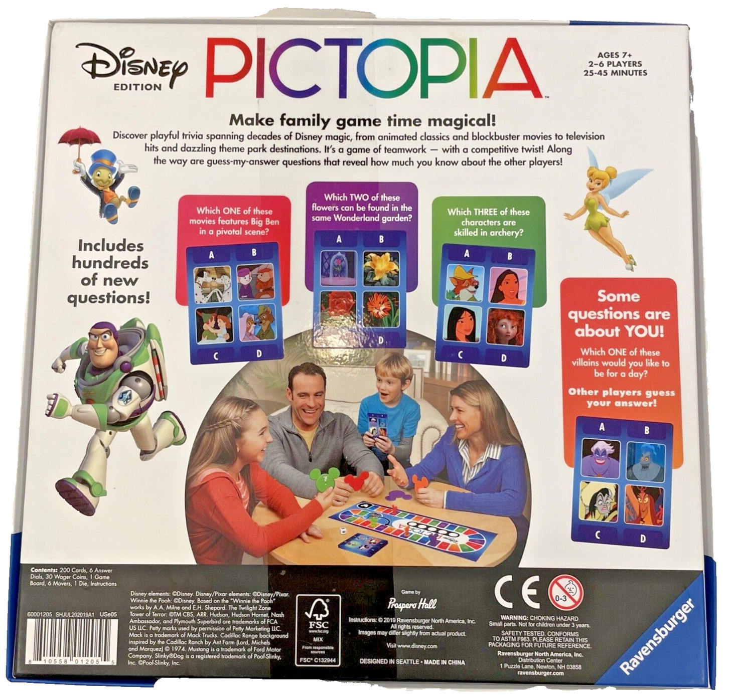 Pictopia: Disney Edition Trivia Board Game Family 1000+ Questions COMPLETE