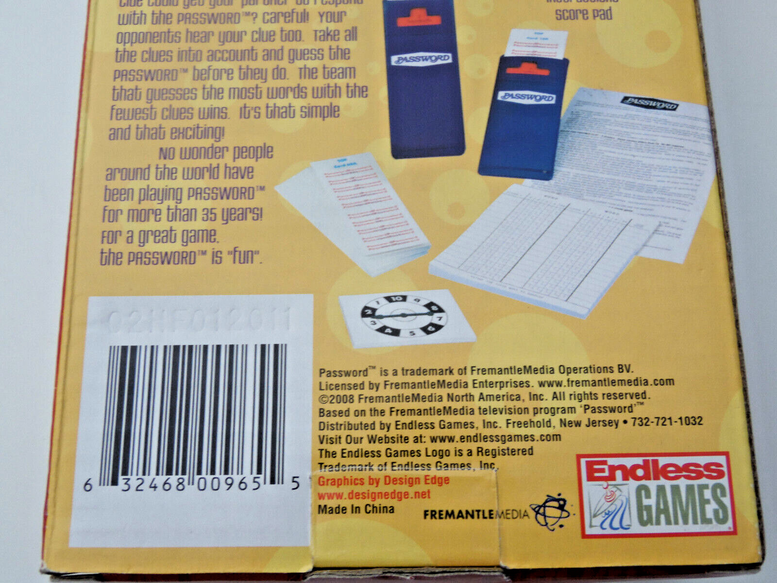 PASSWORD Endless Games 2008 Quick Picks 5th Edition — New in Box
