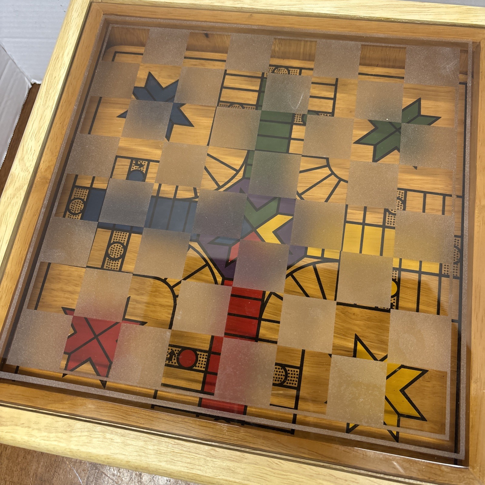 Cardinal 2002 GAME HOUSE 10 Classic Games WOOD Boards & Box Chess Checkers Pachi