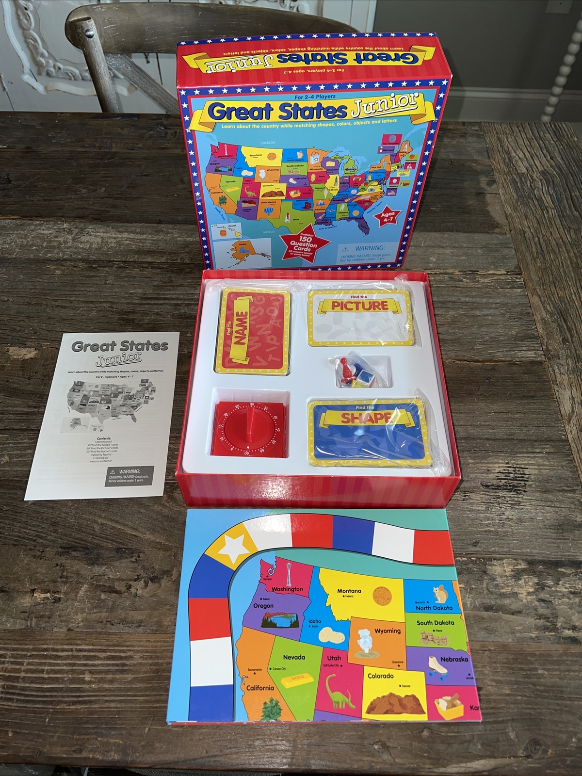 NEW 2003 International Playthings Great States Junior Game HOME SCHOOL AGES 4/7