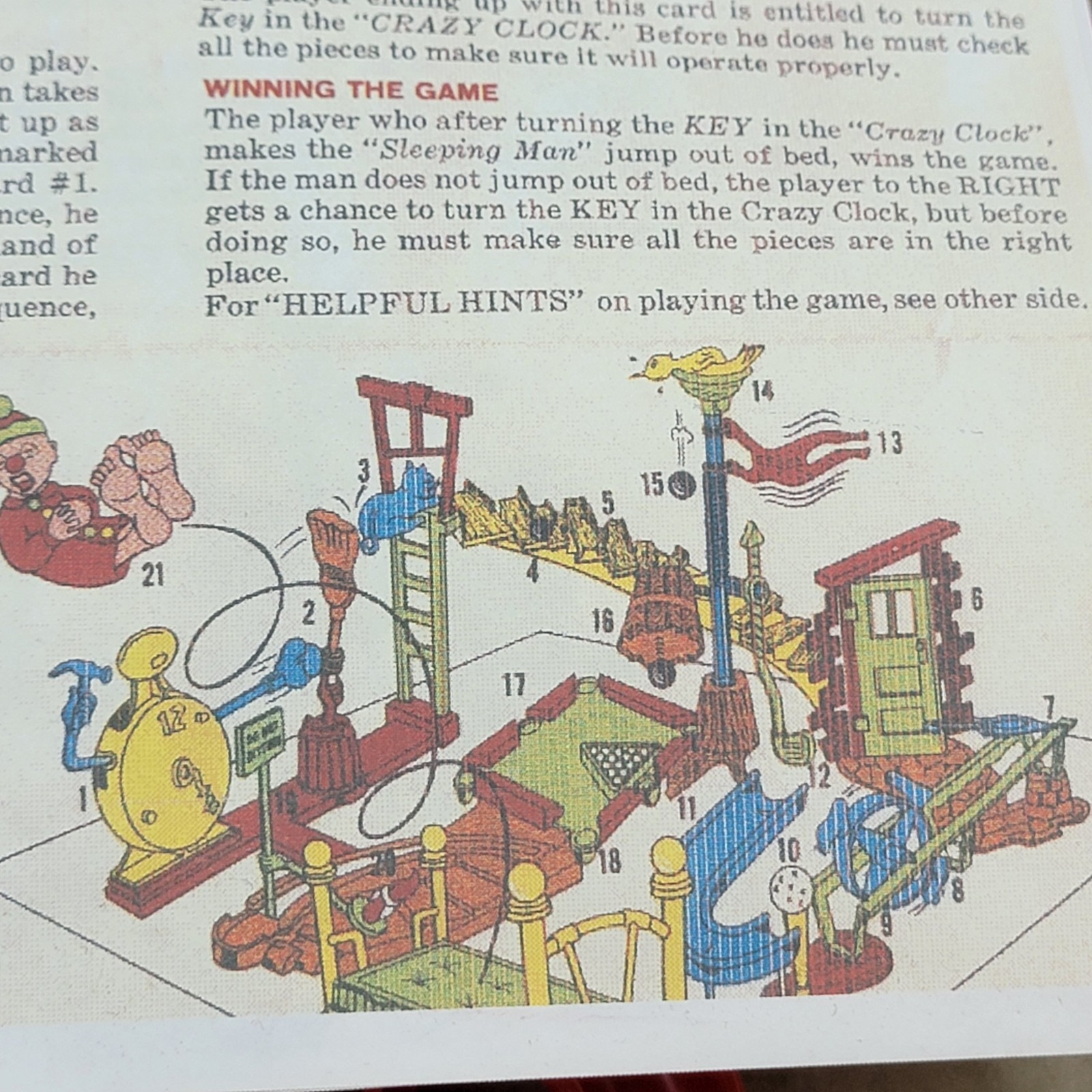 vintage 1964 Crazy Clock Game Ideal “99%” complete!