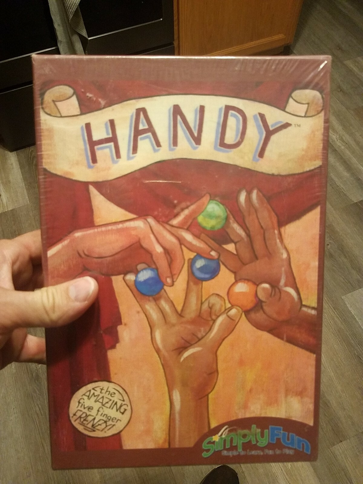 New/Sealed Simply Fun Handy 5 Finger Frenzy Board Game Eye Hand Coordination Fun