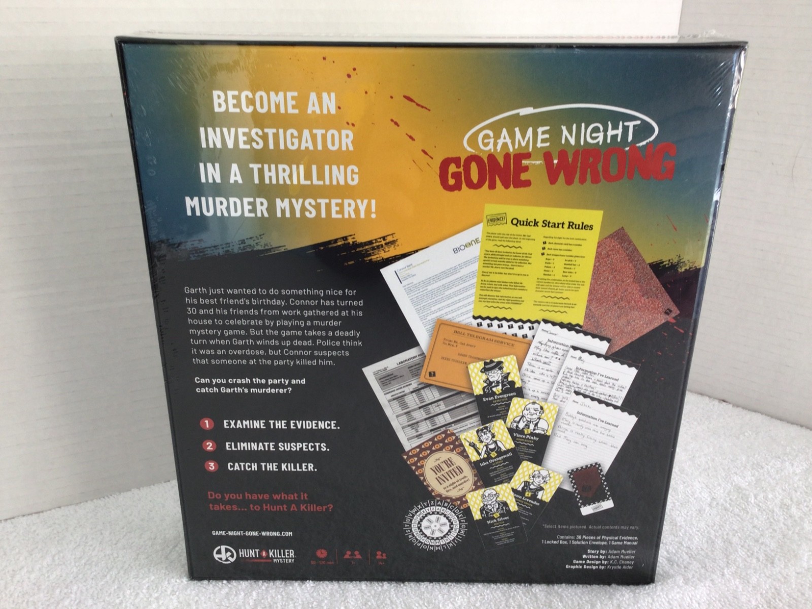 Game Night Gone Wrong Hunt A Killer Mystery Game