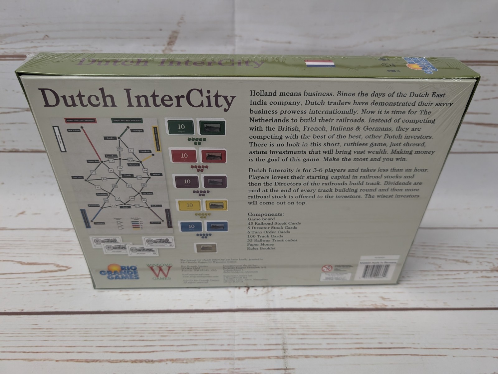 Dutch InterCity Board Game Rio Grande Games Han Heidema Train Game NIS