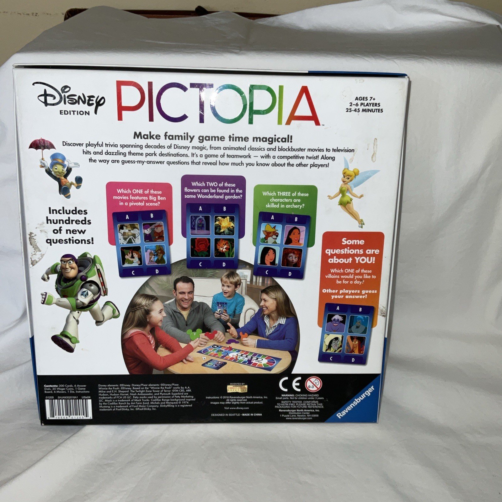 2 Disney Themed Trivia Games Color Brain & PIctopia EUC Ravensburger& Big Potato
