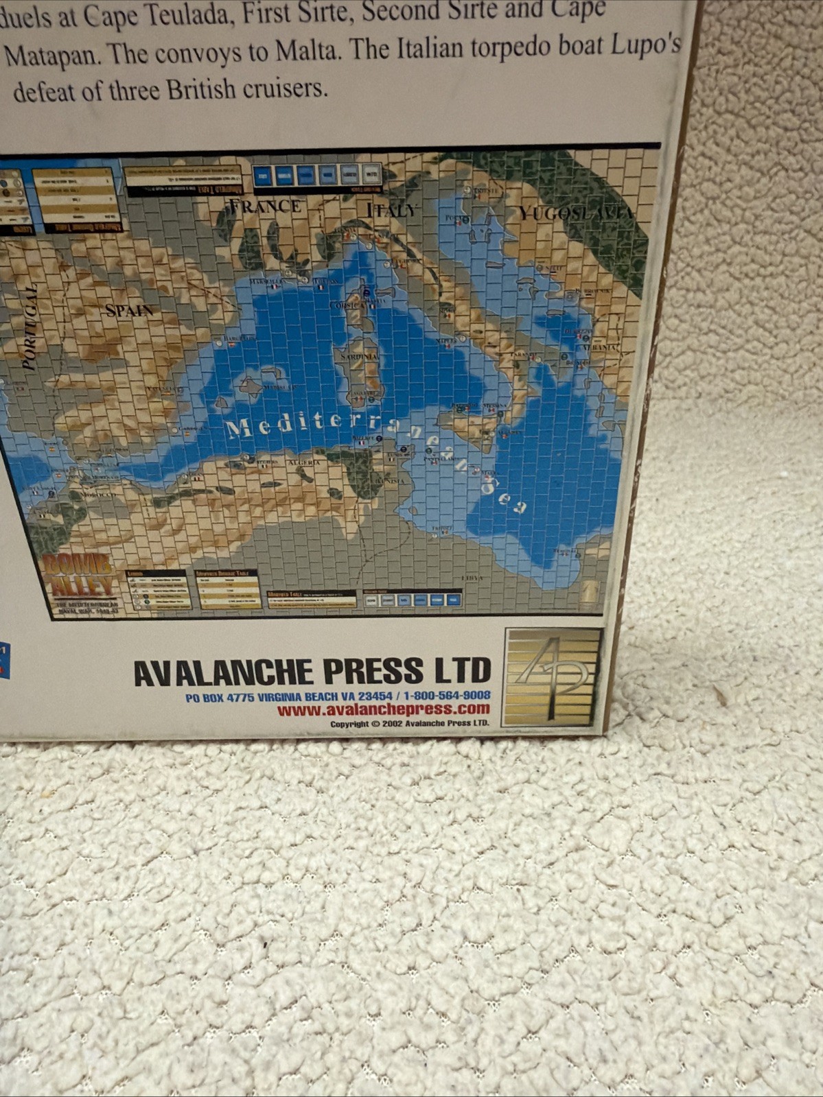 Bomb Alley Mediterranean Naval War 1940-43 Avalanche Press Unpunched Complete