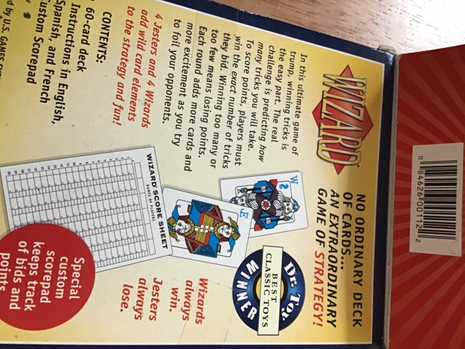 NEW – The Original Wizard® Card Game by U.S. Games System, Game of Trump Bids