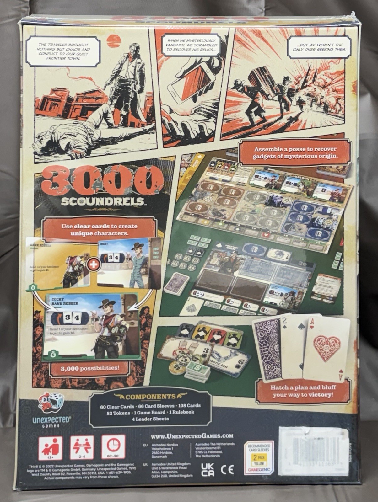 3000 Scoundrels Board Game – Wild West Strategy Game for 2-4 Players, Ages 12+