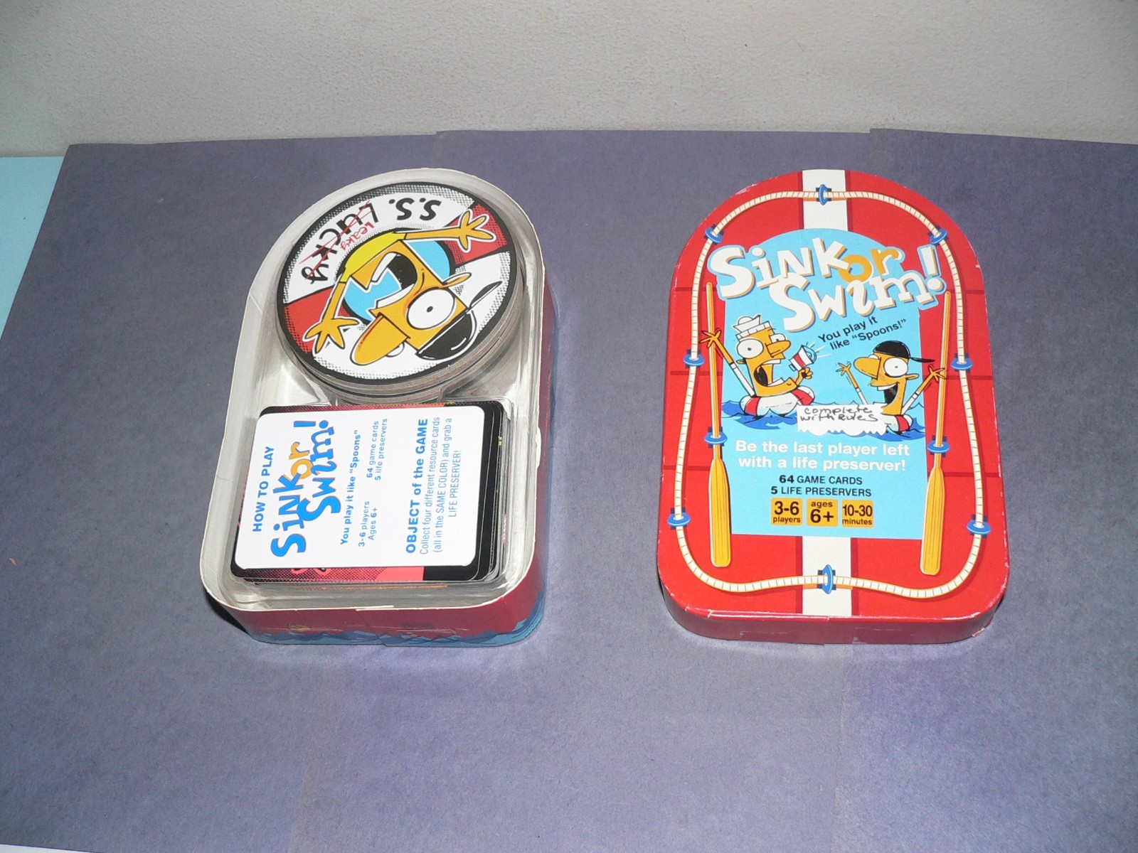 Hallmark Sink Or Swim Game 3-6 Players Ages 6+ Play It Like Spoons