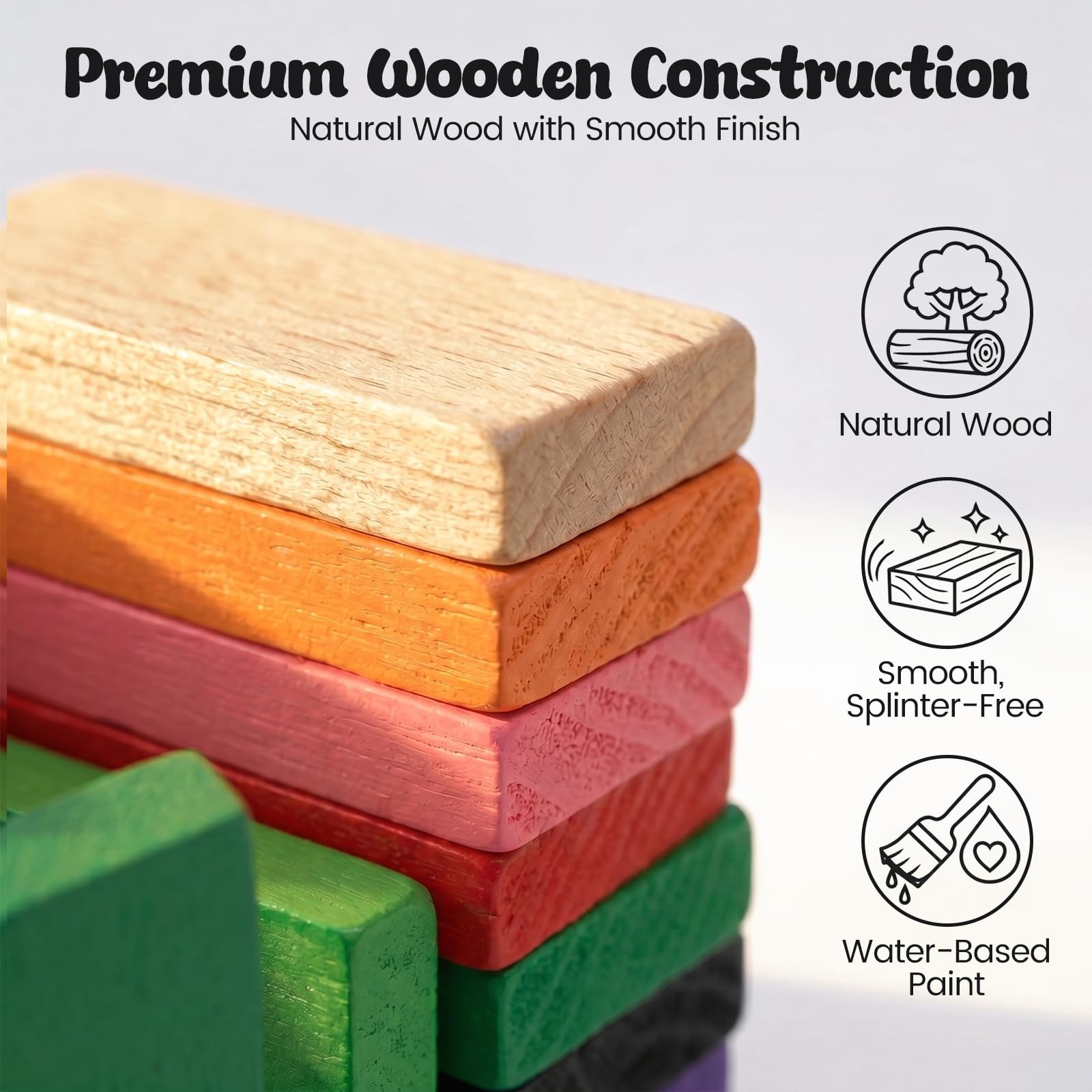 BigOtters Dominos Set for Kids,360 PCS Dominoes Medium, [Multiple Colors]