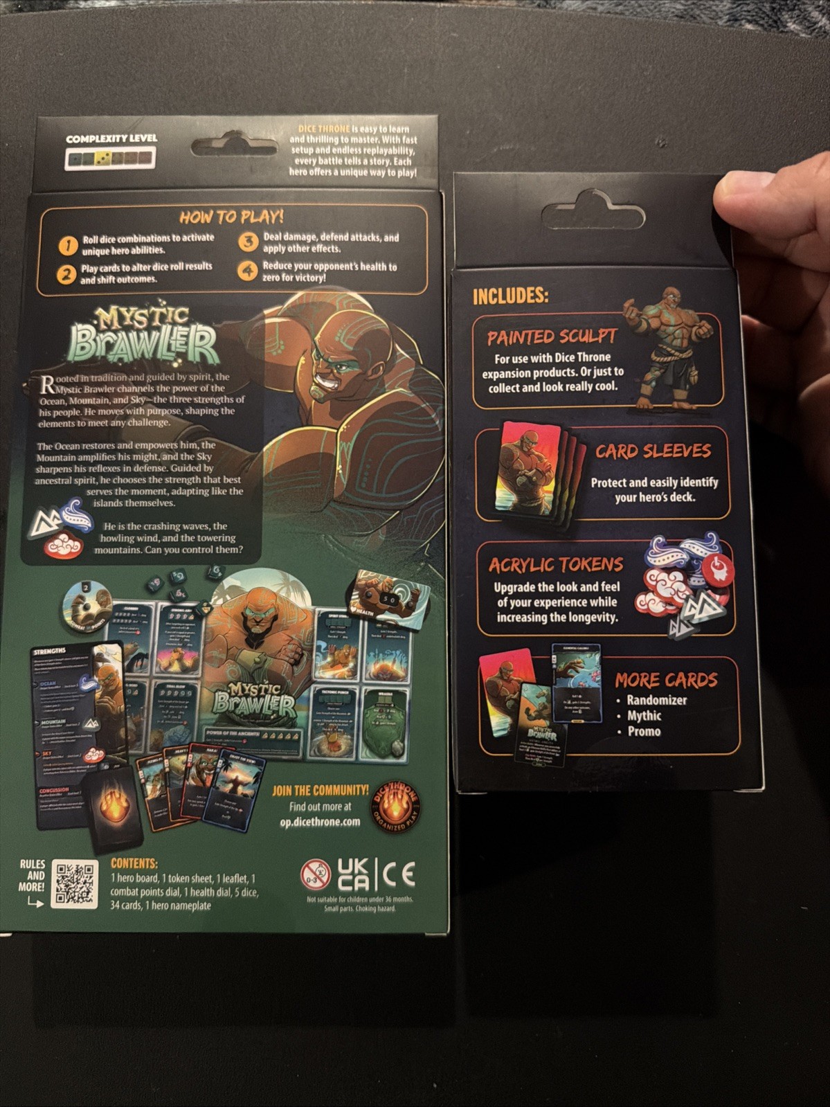 Dice Throne Mystic Brawler Hero & Accessory Pack Bundle