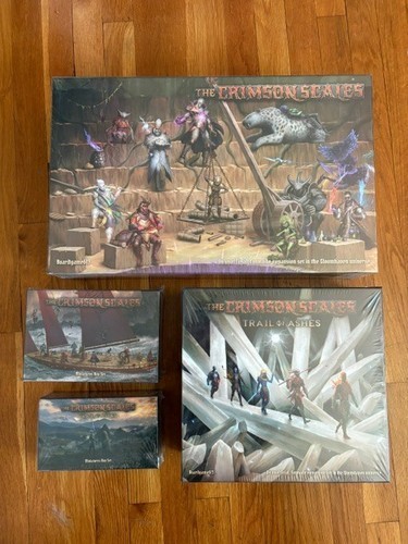 Gloomhaven Crimson Scales 2nd Ed. +Trail of Ashes +ALL Minis ALL-IN SHRINK RARE