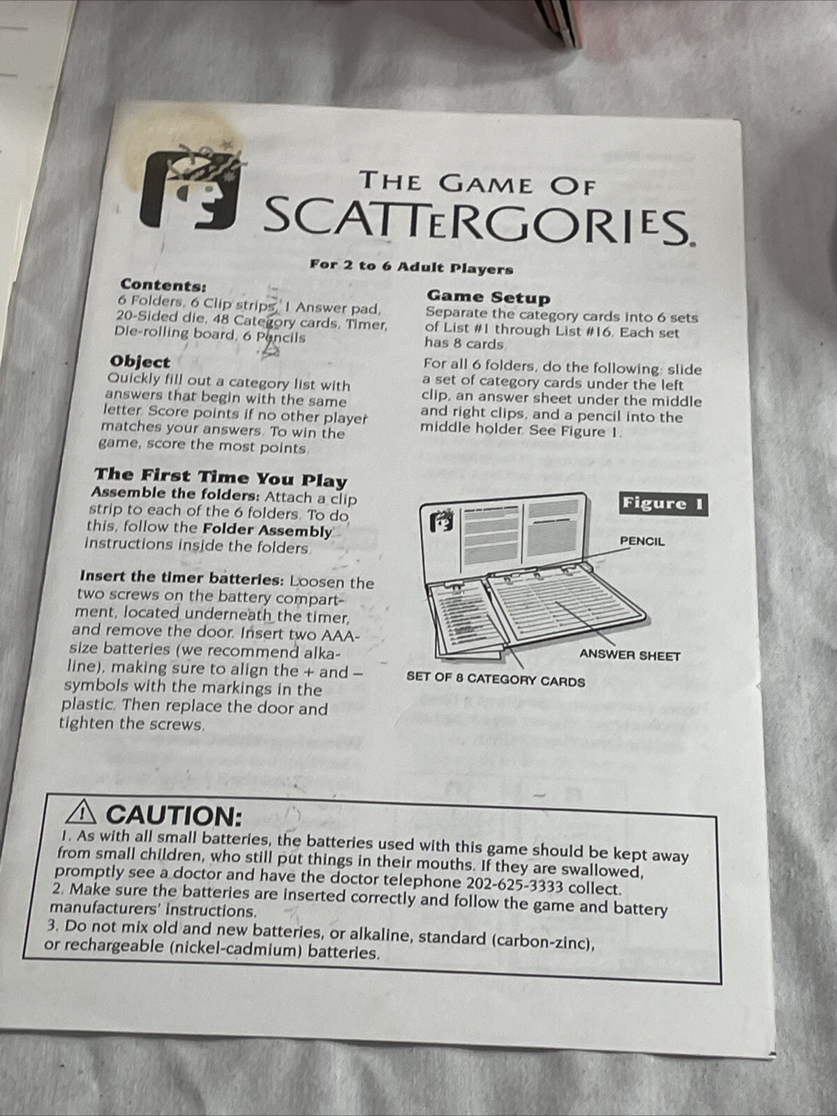 The Game of Scattergories Word Game by Parker Brothers, 2009