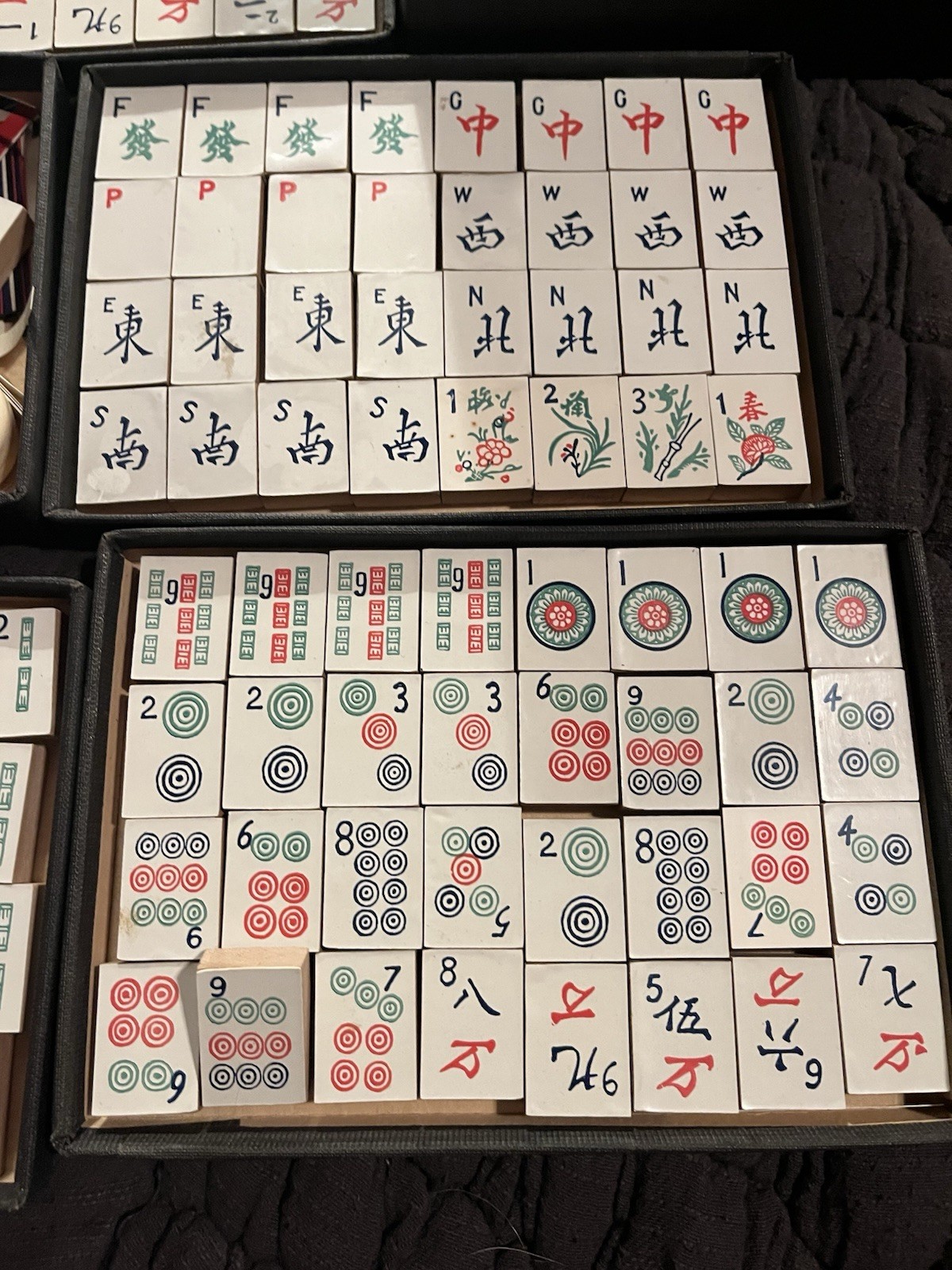 1920s Hillson’s Mandarin Game Ma Cheuck w/many Board+ Pieces and Ma-Jung Manual