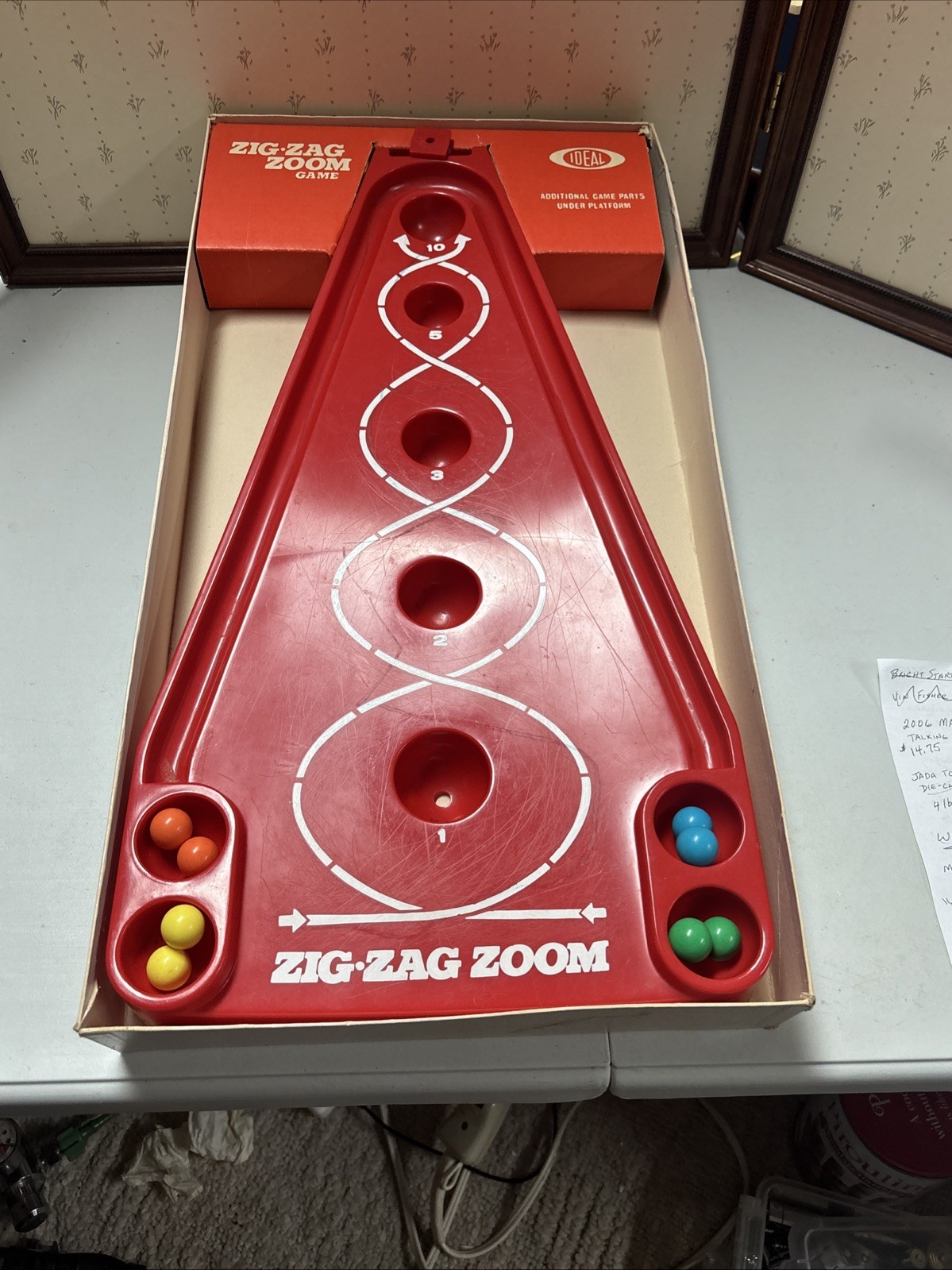 Zig Zag Zoom Game By Ideal Vintage EUC Skill/Action Game 1970, Complete