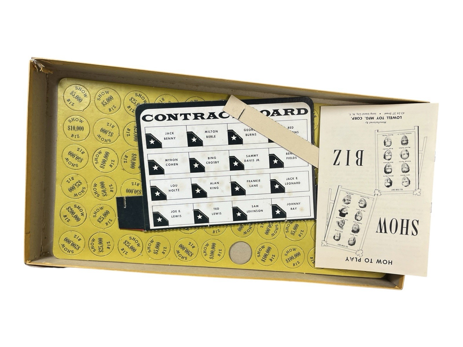 Vintage 1958 Show-Biz Boardgame: The Game of the Stars Lowell Toy Mfg: