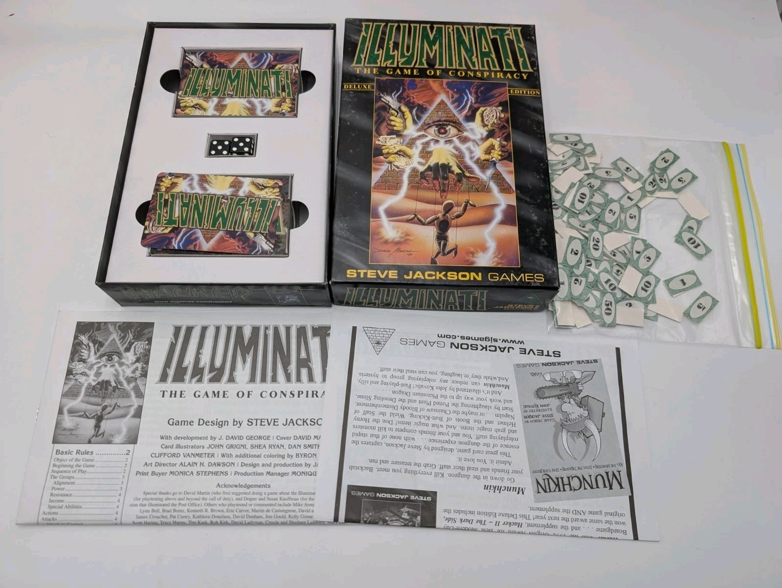 ILLUMINATI The Classic Game of Conspiracy Steve Jackson Games 100% Complete 2009