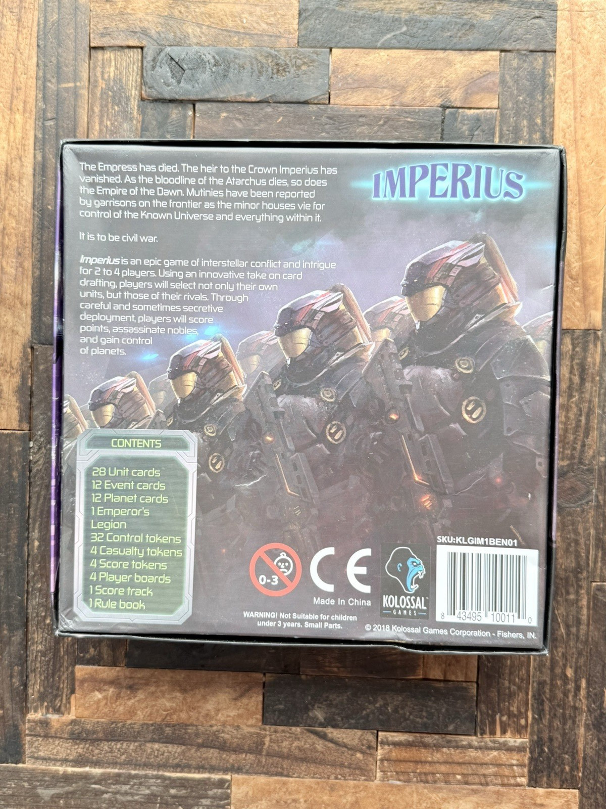 Imperius Kolossal Games 2018 Card Game Interstellar Conflict & Intrigue