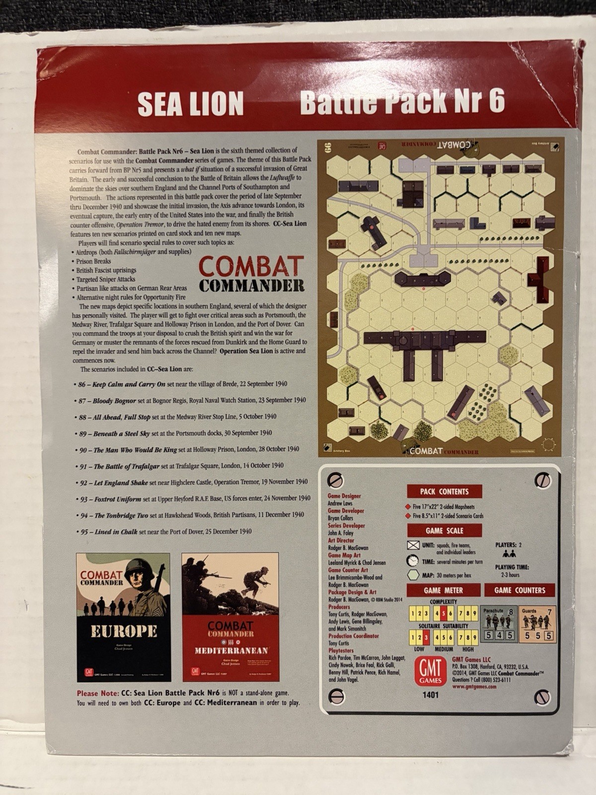 GMT Combat Commander Battle Pack Nr 6 Sea Lion 2014 Nice!