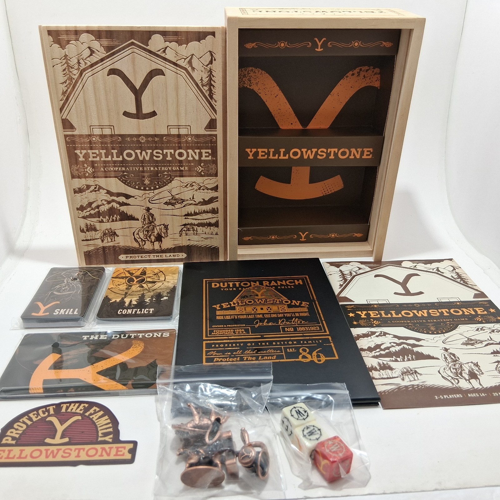 Buffalo Games Yellowstone The Cooperative Board Game for Adults New Open Box