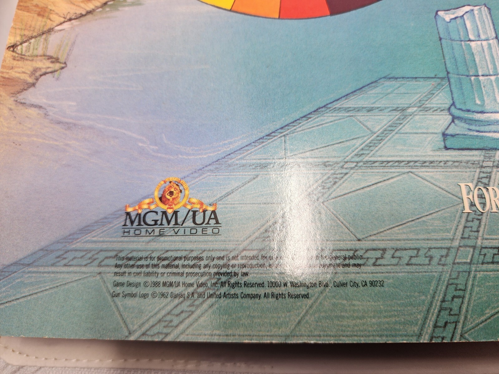 1988 JAMES BOND 007 Spy Movie MGM/UA HOME VIDEO Promo Trivia Board Game No Dice