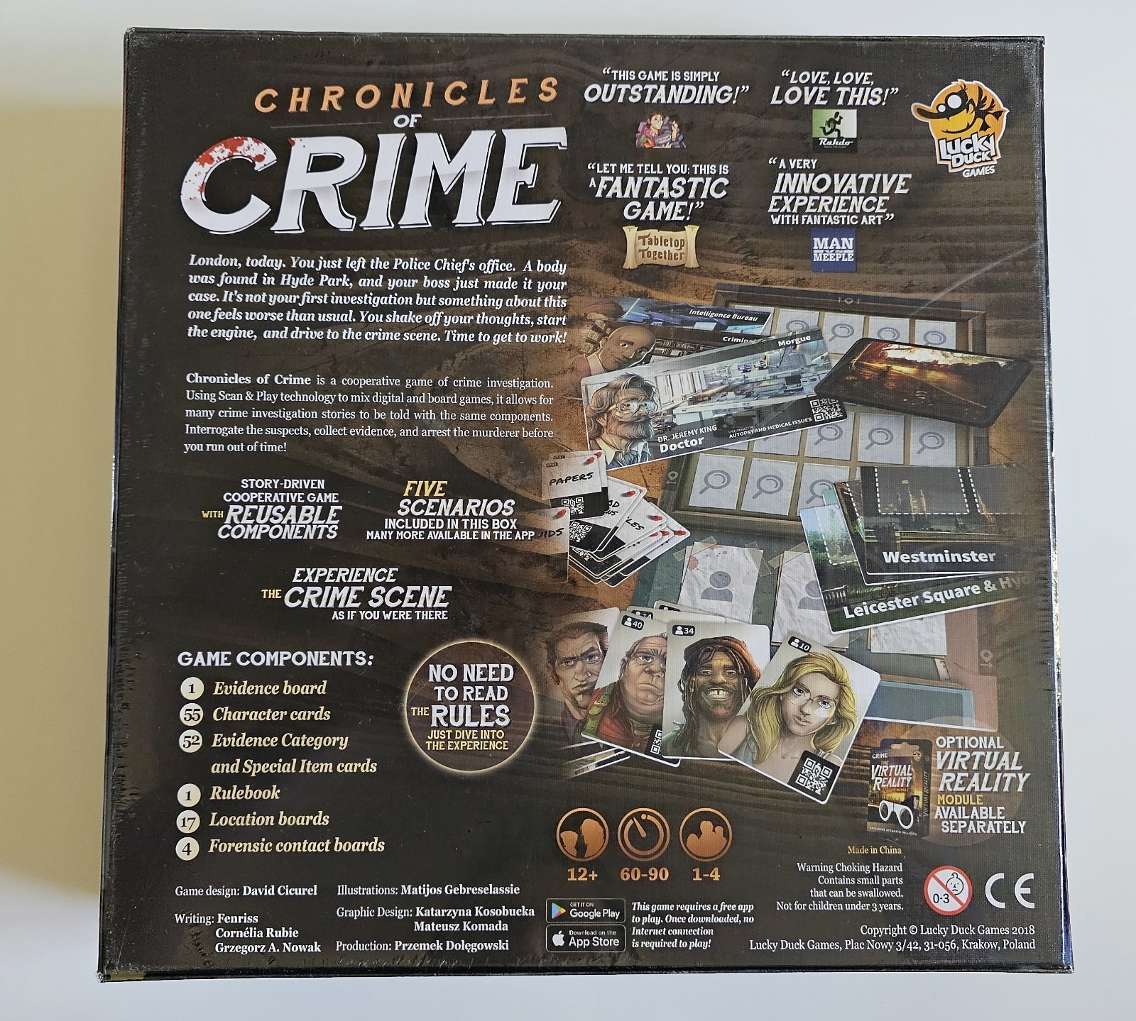 Chronicles of Crime Board Game By Lucky Duck Mystery