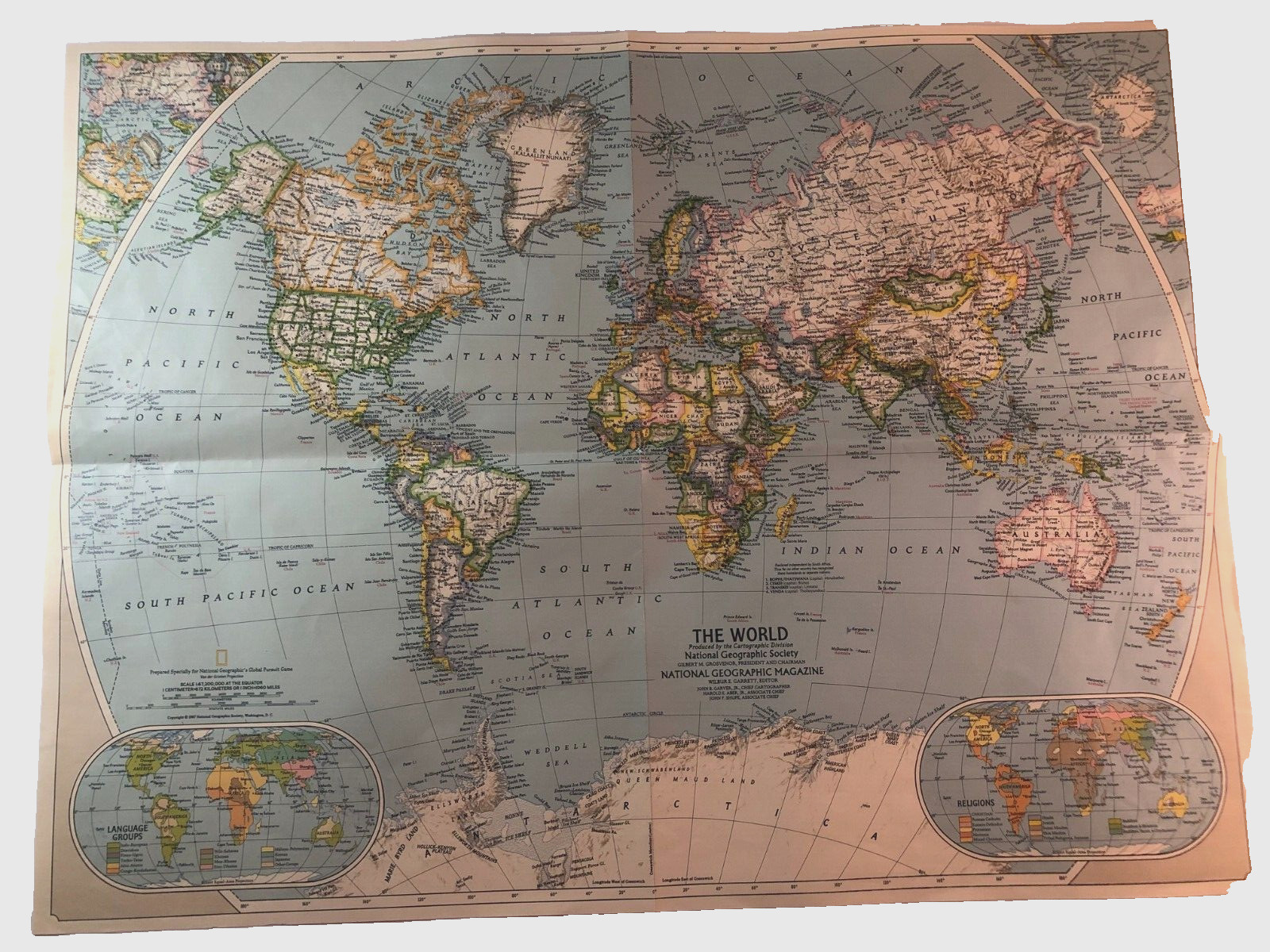 National Geographic Global Pursuit Family Board Game Complete 1987 Geography