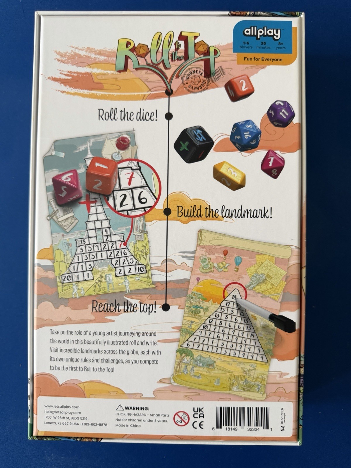 Roll to The Top: Journeys Roll & Write Game Board Game Complete