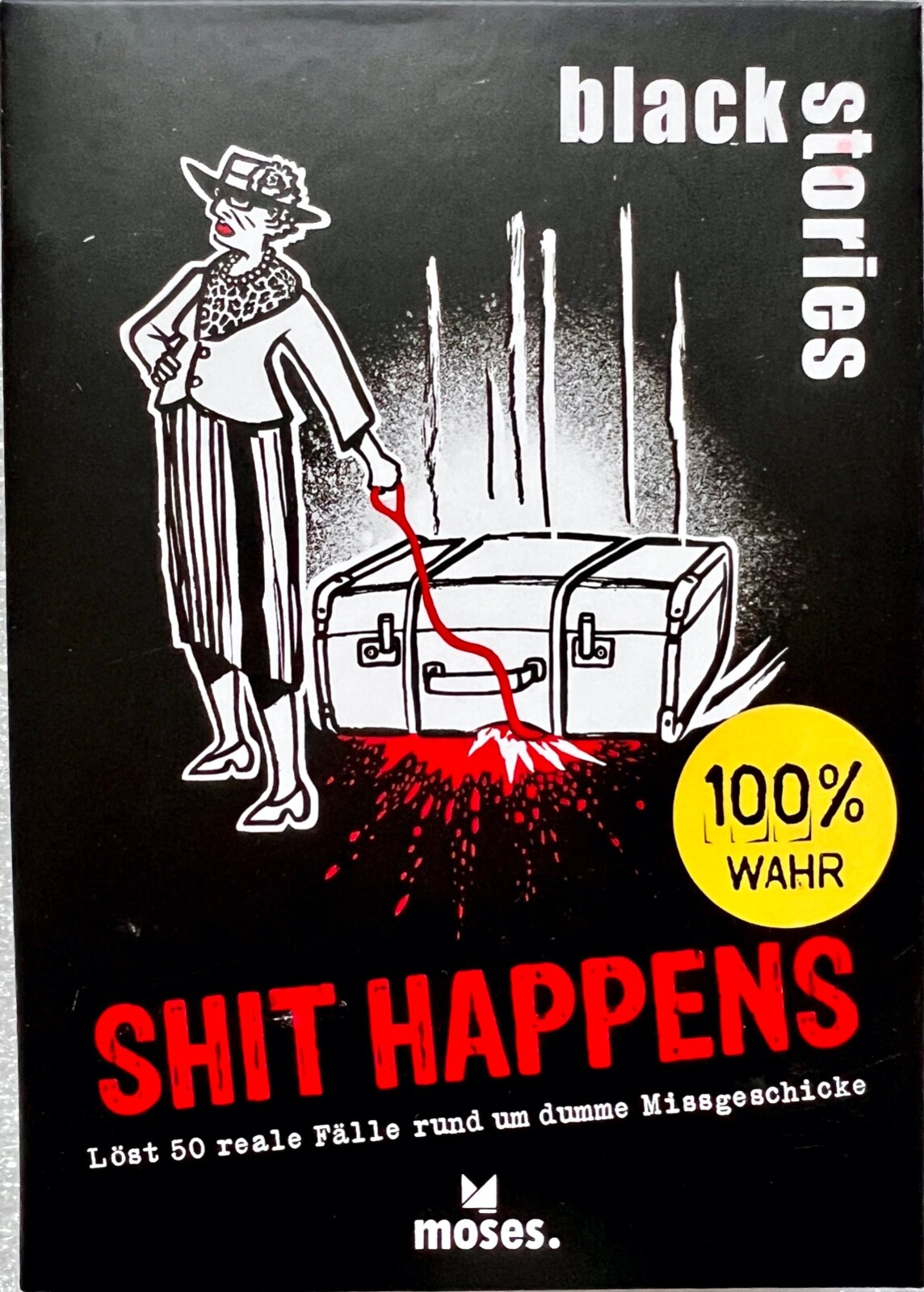 black stories shit happens Moses party game card game puzzle game guessing game