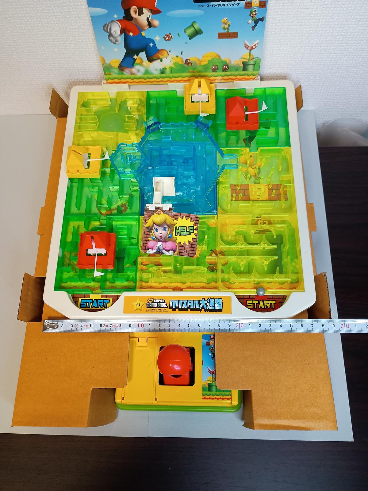 New Super Mario Bros Vintage Marble Maze Game Epoch 2006 Boxed Japan