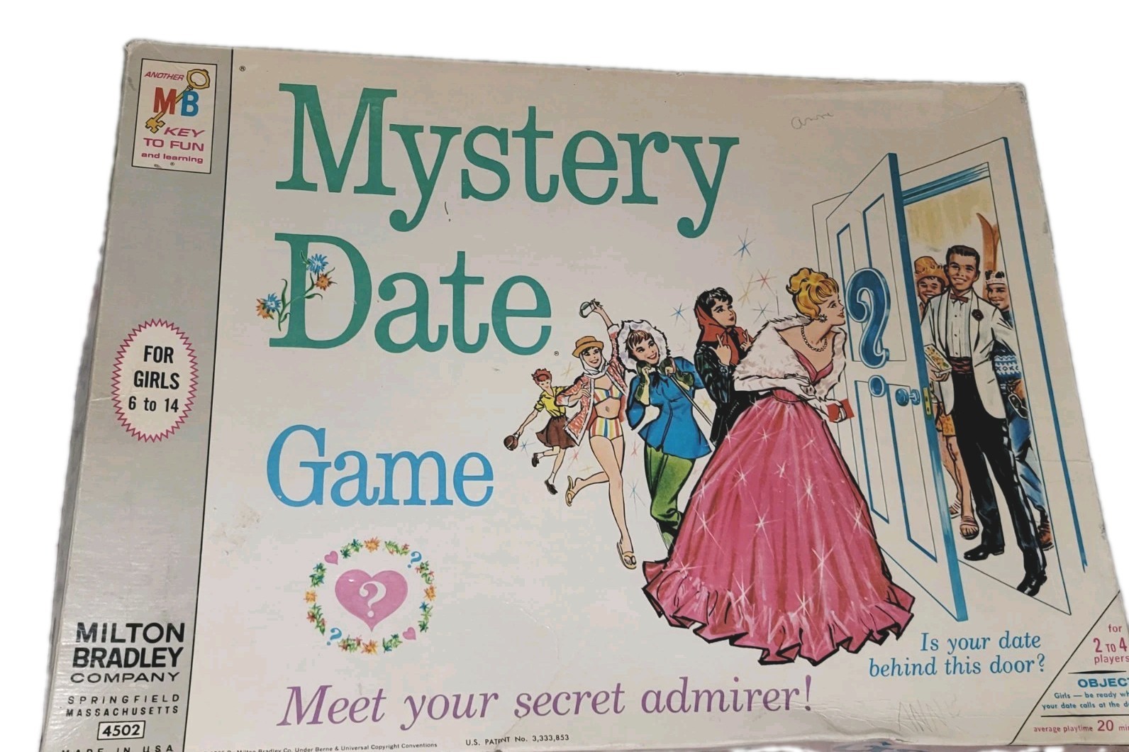 Vtg 1965 Mystery Date Board Game by Milton Bradley Complete Nostalgic Game Nite